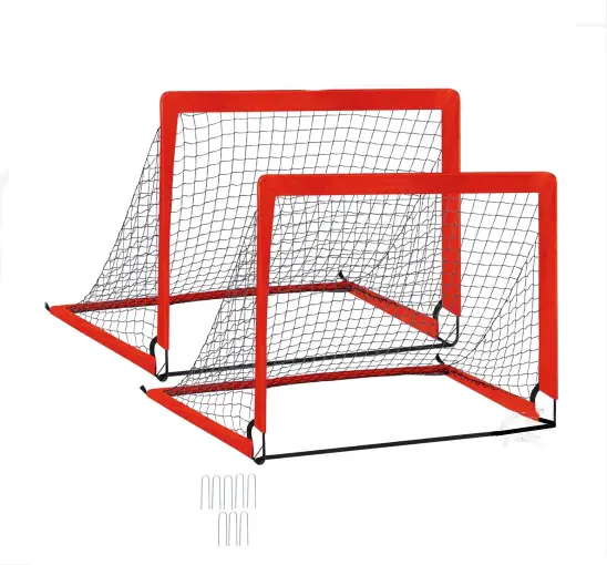 Red 2 Pack Portable Kid Soccer Goals by salelink.co.nz