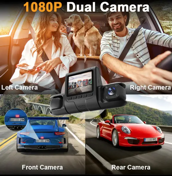 Four-record Driving Recorder Dash Cam Four Channel Video by salelink.co.nz