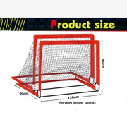 Red 2 Pack Portable Kid Soccer Goals by salelink.co.nz