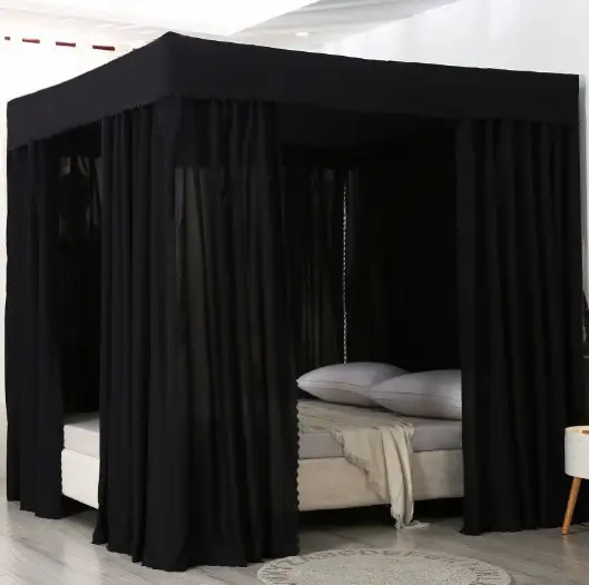 1.5x2x1.95m 4 Corner Post Bed Curtains Canopy Bed Canopy Curtains by salelink.co.nz