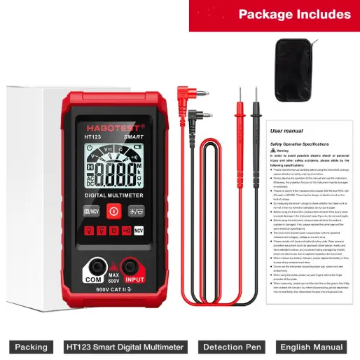 Digital Multimeter True RMS Auto Range DC AC Voltage Tester by salelink.co.nz