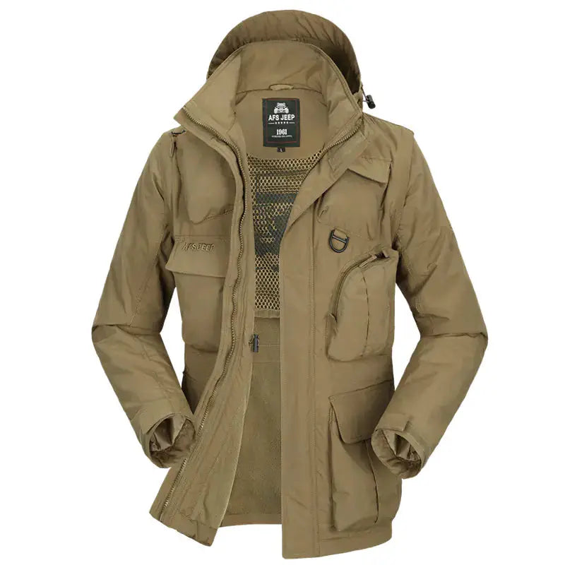 Men's Tactical Jacket with Removable Sleeves - Convertible Vest | Outdoor & Casual Wear by Mead's Supply & Equipment Outfitters limited