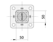 Gull Wing Axle - Non-Braked - 1750kg - Galvanised technical drawing showing dimensions and design.