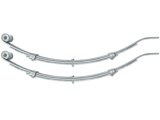 Trojan 3-Leaf Low Slipper Spring - 750kg - 50mm wide - Pair displayed on a white background.