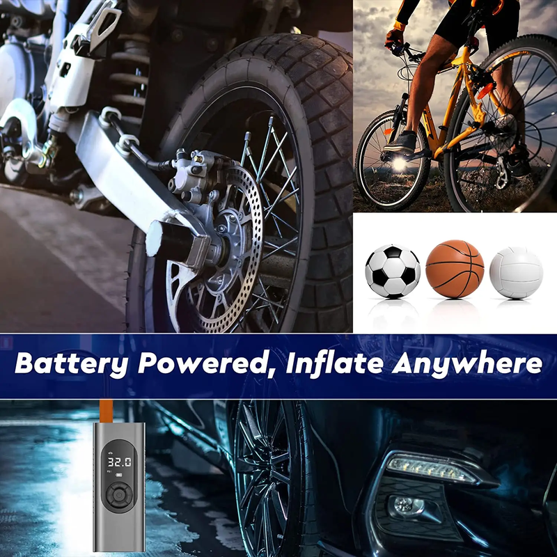 Cordless Tyre Inflator Portable Air Compressor by salelink.co.nz