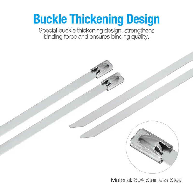 100pcs Stainless Steel Cable Ties 4.6x300mm by salelink.co.nz