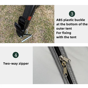 Camping Tent 430x305x203cm - Khaki by salelink.co.nz