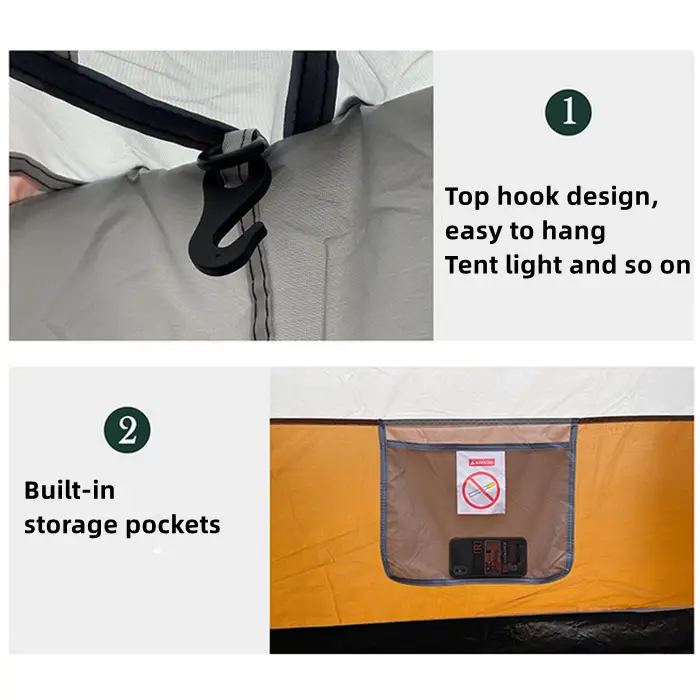 Camping Tent 380x260x195cm - Khaki by salelink.co.nz