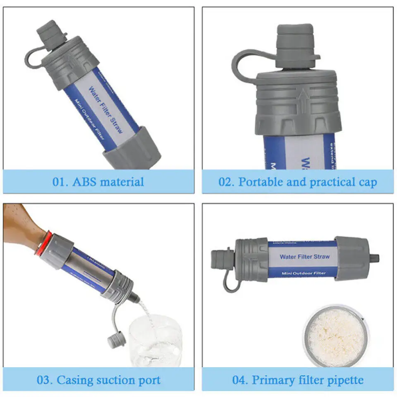 Portable Camping Hiking Mini Water Filter Straw Purifier by salelink.co.nz