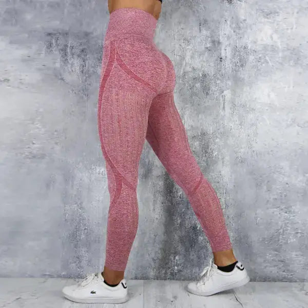 High Waist Knitted Yoga Pants for Women - Seamless Stretch Activewear | Athletic Leggings by Mead's Supply & Equipment Outfitters limited