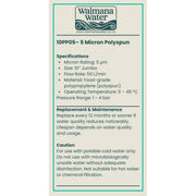 Waimana 10 Inch Jumbo Polyspun Sediment Filter - 1, 5 & 10 Micron Options NZ by Filtration Station NZ