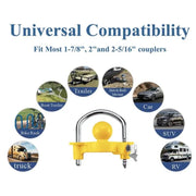 g8buynz g8buynz Improvedhand Trailer Hitch Lock Coupler Ball Tow Lock U-Shape Improvedhand Trailer Hitch Lock Coupler Ball Tow Lock U-Shape