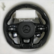 Mercedes-Benz Steering Wheel (Forged Carbon Fiber+Perforated Leather) #07 by CARBONISE