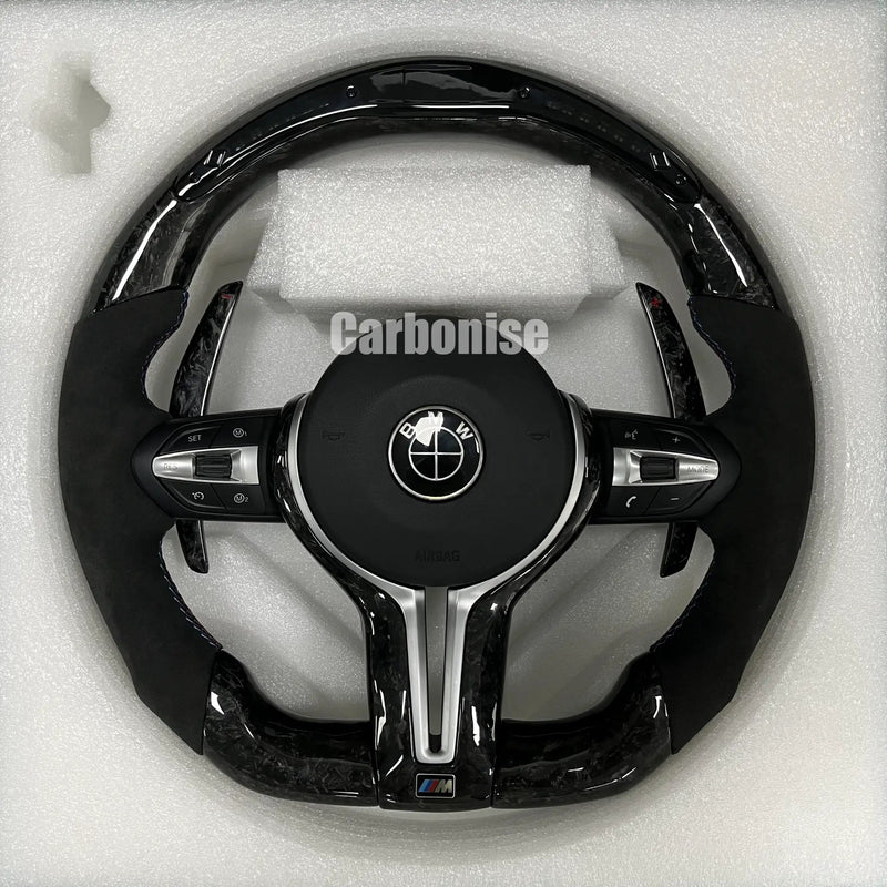 BMW Steering Wheel (Forged Carbon Fiber+Alcantara) @7 by CARBONISE