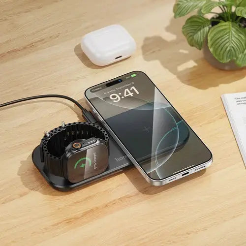 15W Ultra Thin 3 in 1 Wireless Charger by BroDeals