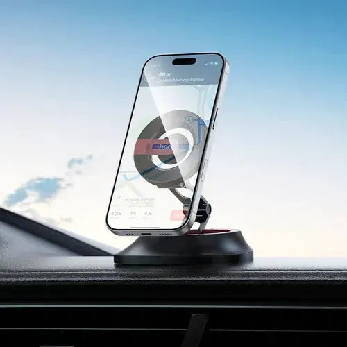BroDeals Car Phone Holder Magnetic Dashboard Phone Holder w/ Extra Wide Base, Rotatable & Foldable Multi-Hinge Arm Magnetic Dashboard Phone Holder w/ Extra Wide Base, Rotatable & Foldable Multi-Hinge Arm