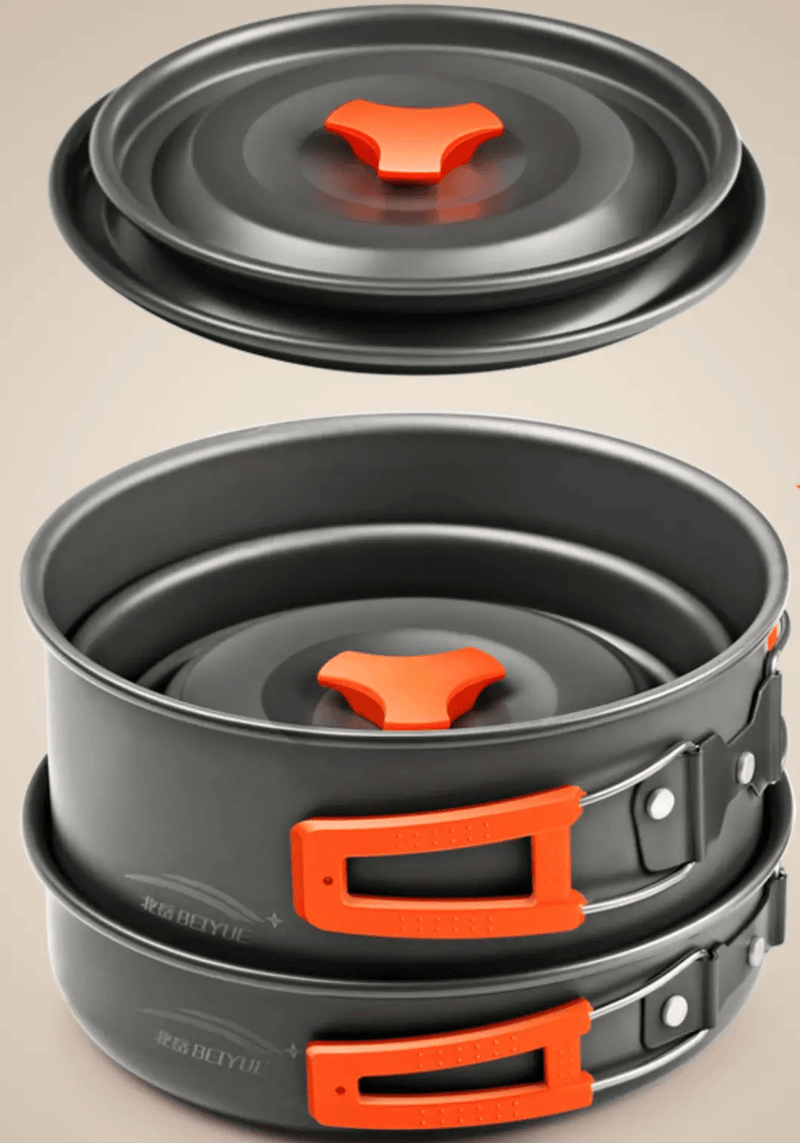 Outdoor Large Cookware Set – Camping Cookware Ideal for 4–5 People BY30122 by ECOTREK