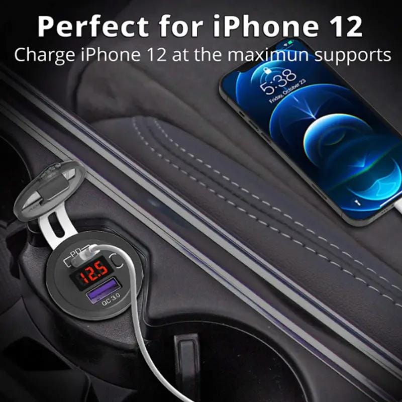 g8buynz g8buynz 12V USB C Car Charger Socket Dual PD & QC 3.0 Ports Car Adapter with 60cm Wire Blue 12V USB C Car Charger Socket Dual PD & QC 3.0 Ports Car Adapter with 60cm Wire Blue