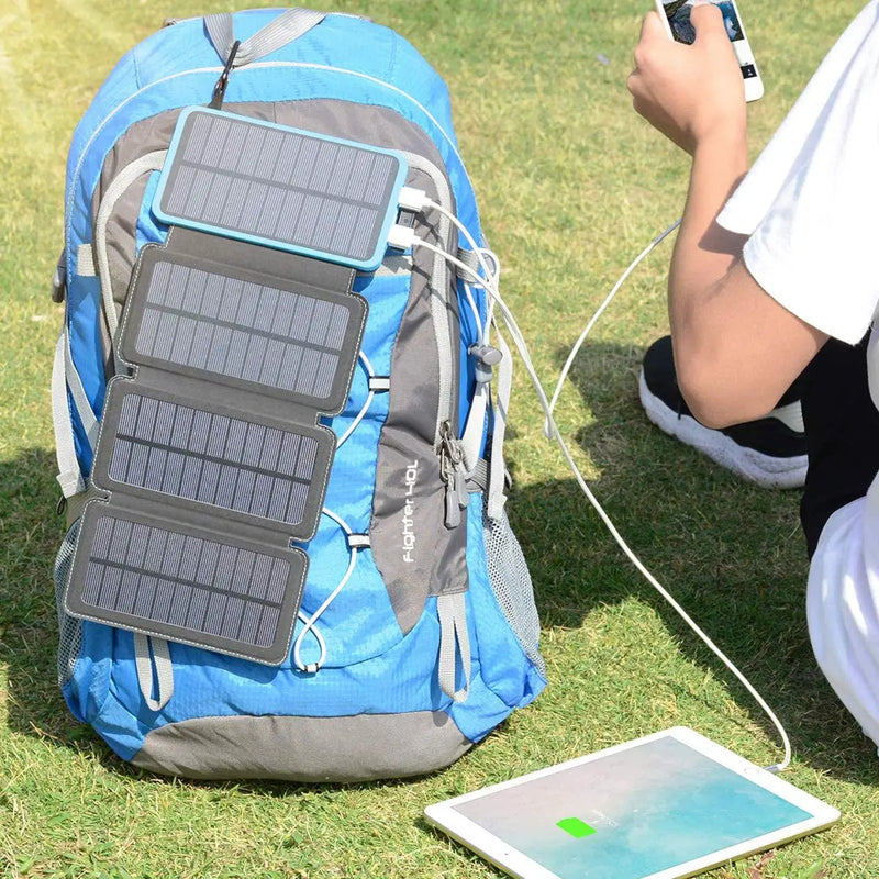 Solar Power Bank with 4 Panels 25000mAh by salelink.co.nz