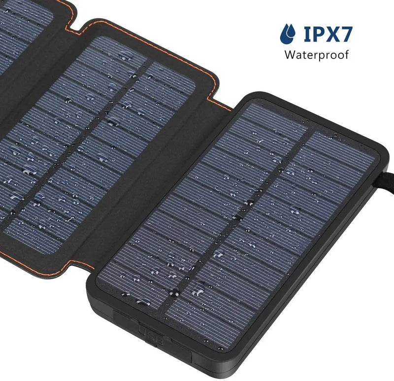 Solar Power Bank with 4 Panels 25000mAh by salelink.co.nz