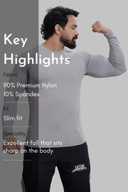 Bare Nylon Fullsleeves T-shirt Light Grey by Fuaark Nz