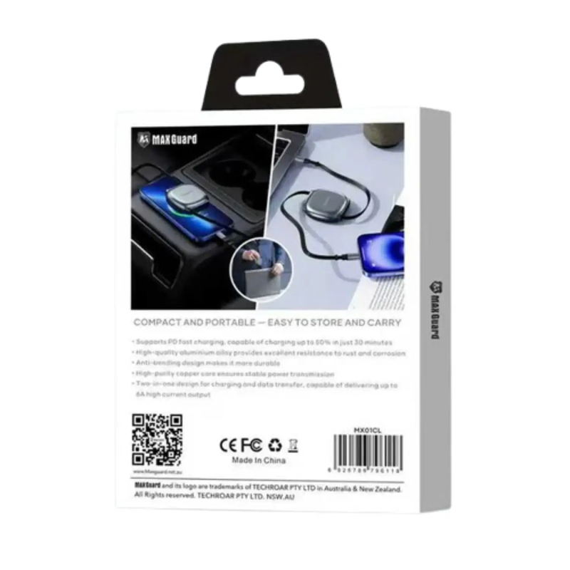 Maxguard 1m 27W Type-C to Lightning Cable MR01CL by 9eight5