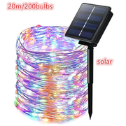 Outdoor Solar String Lights Copper Wire Christmas Wedding Party 20M (200 bulbs) by dealonline.co.nz