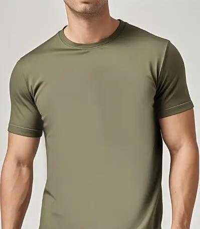 Solid Casual Short-Sleeve Crewneck T-Shirt by Mead's Supply & Equipment Outfitters limited
