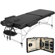 Portable 2 Fold Aluminum Massage Bed by Yaheetech