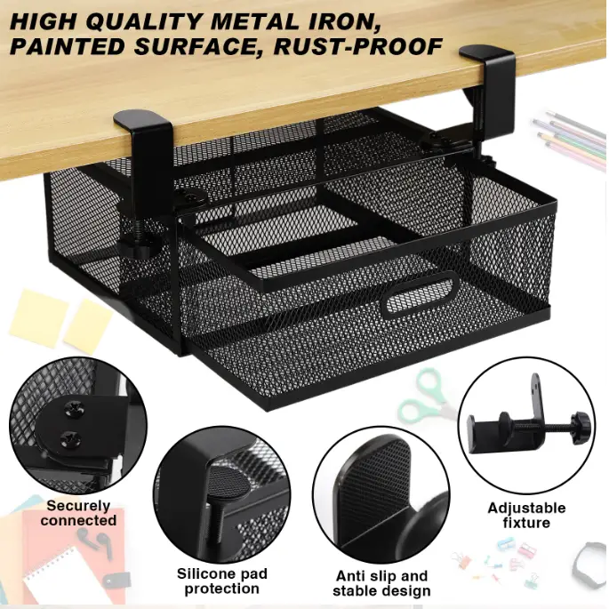 Metal Under Desk Drawer Organizer by salelink.co.nz