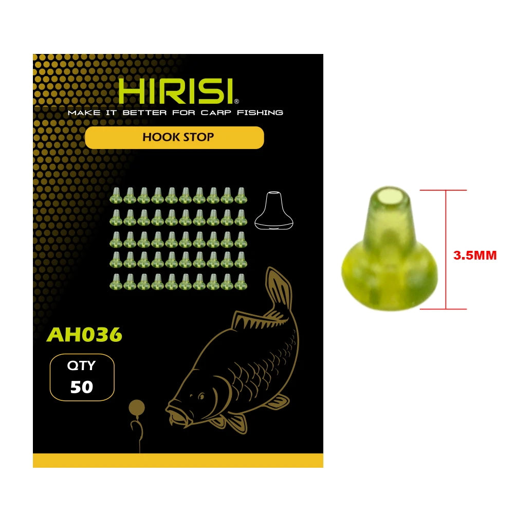 Hirisi 50pcs Rubber Fishing Rigs Fish Hook Stopper Terminal Tackle Accessories AH036 - Action Outdoors Kiwi