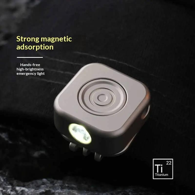 Titanium Alloy Mini Flashlight Magnetic Attraction - Titanium Alloy Mini Flashlight Magnetic Attraction Sand blast by China Dropship