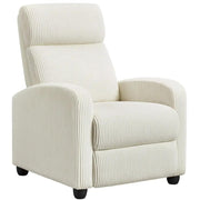 Recliner Chair Corduroy Recliner Sofa Adjustable Modern Single Reclining Chair by Yaheetech