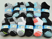 WHOLESALE - (36 Pairs) Kids' Cushioned Ankle Socks, Size 6-8 by dealonline.co.nz