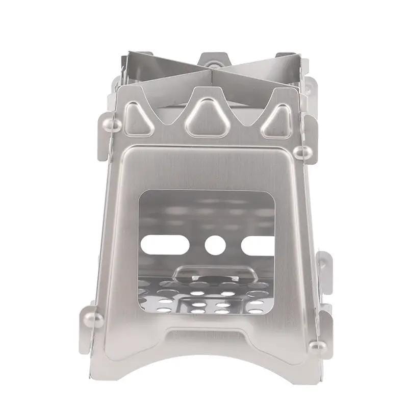 Mead's Supply & Equipment Outfitters limited Camp Cookware & Stoves Portable Stainless Steel Folding Camping Stove & BBQ Grill — Compact Outdoor Cooking for 1-2 People Portable Stainless Steel Folding Camping Stove & BBQ Grill — Compact Outdoor Cooking for 1-2 People