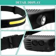 1-6x COB Headlamp Night Buddy LED Motion Sensor Head Torch Headlight Waterproof by China Dropship