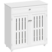 4 Tier Shoe Storage Cabinet 1 Drawer Closed Adjustable Shoes Rack by Yaheetech
