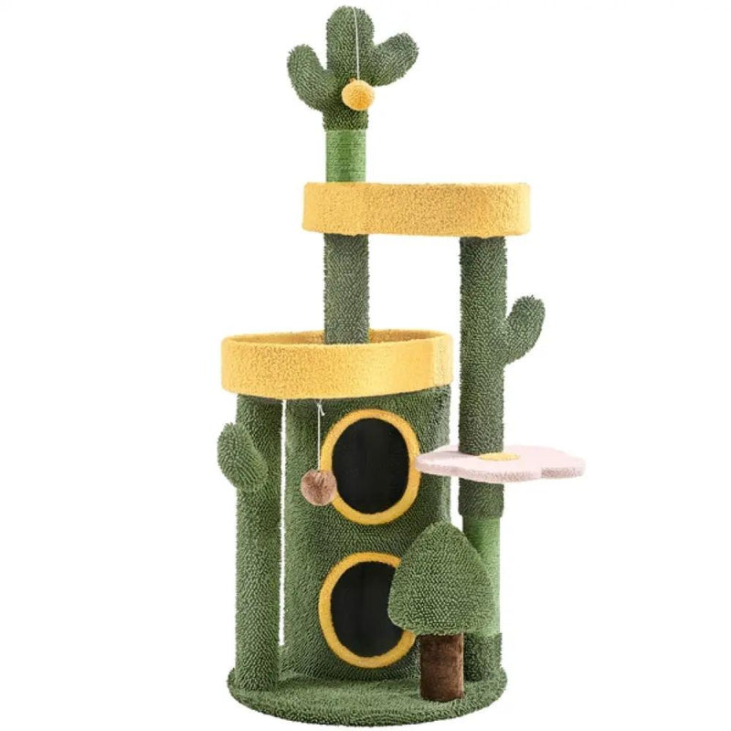 Oasis-Themed Cat Tree Cat Tower by Yaheetech