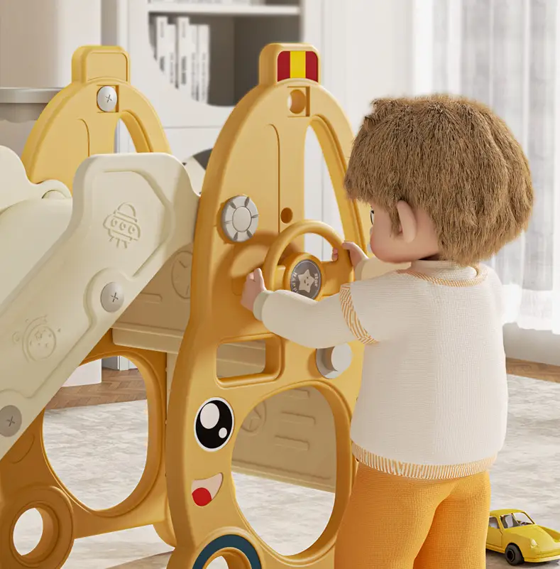 Kids Slide with Basket Ball by dealonline.co.nz