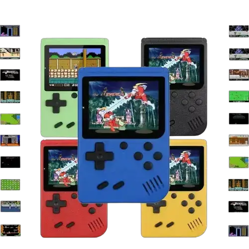 8-Bit Mini Handheld Game Console – 500 Games (5 colours available) by Habicare