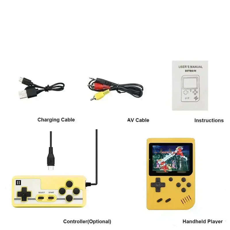 8-Bit Mini Handheld Game Console – 500 Games (5 colours available) by Habicare