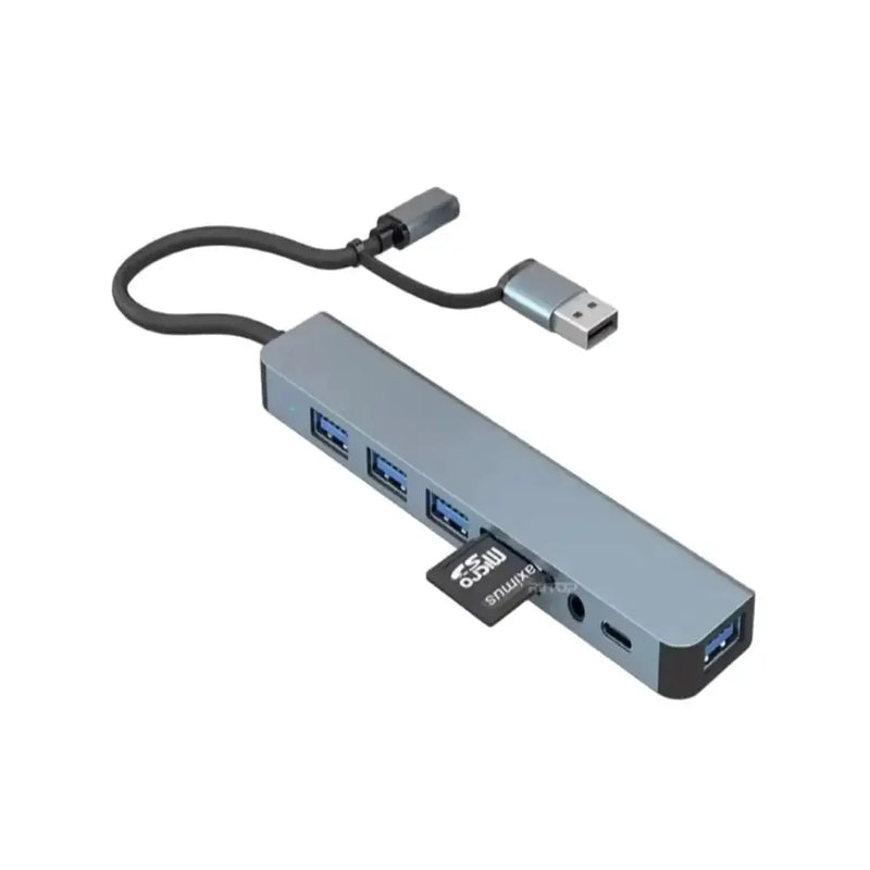 8-in-1 Hub with Card Reader & Audio by Habicare