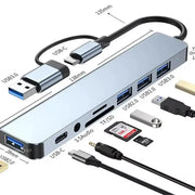 8-in-1 Hub with Card Reader & Audio by Habicare