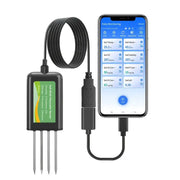 8-in-1 Soil Sensor for pH, EC, Moisture, Temp & NPK Testing by Habicare