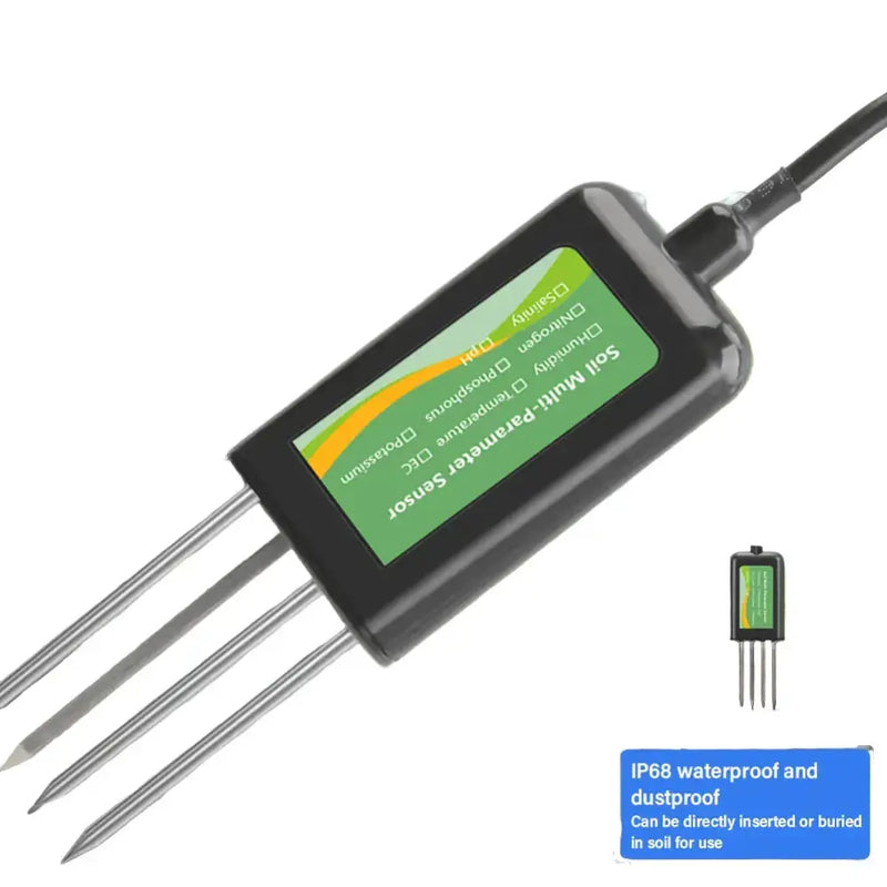 8-in-1 Soil Sensor for pH, EC, Moisture, Temp & NPK Testing by Habicare