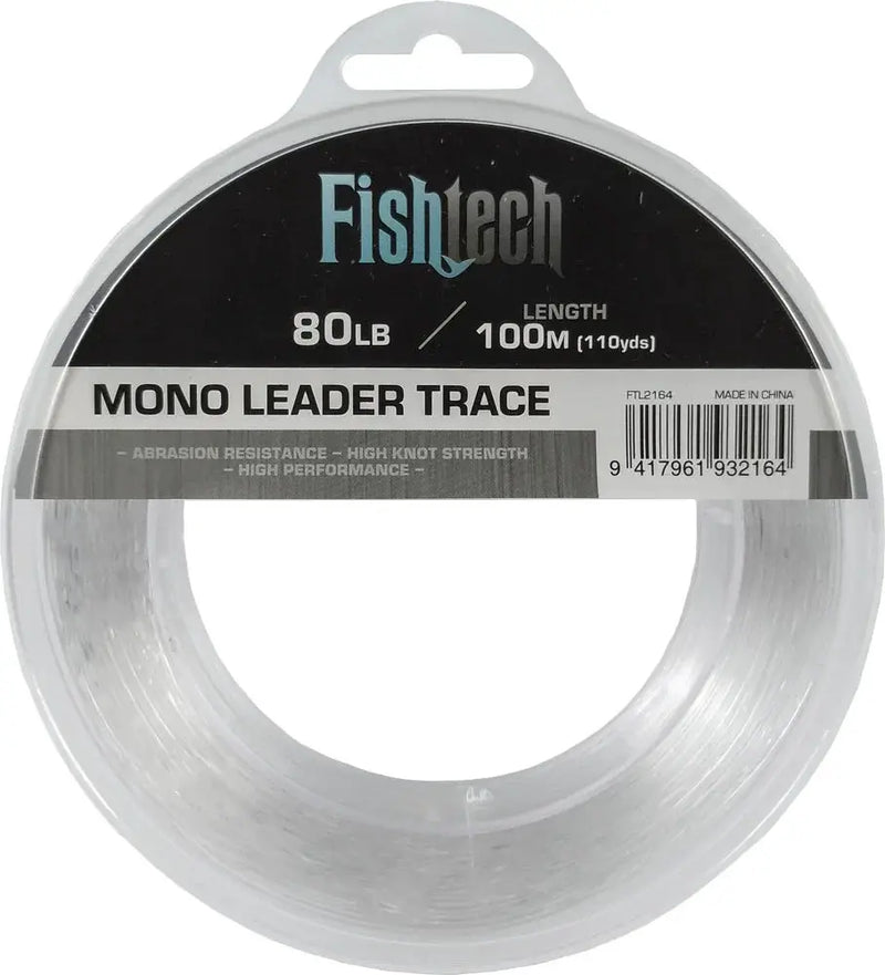 Leader - Hi Tensile Leader Line- 80lb 100m Fishtech by NZ Diver