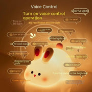 Cute LED Night Light Rabbit Silicone Touch Sensor Night Lamp For Kids by Action Outdoors Limited