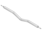Gull Wing Axle - Non Braked - 1500kg - Galvanised, showing the design and structure of the axle.