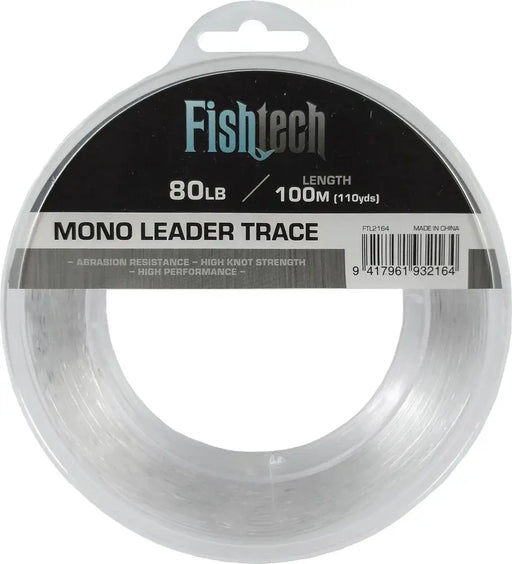 Leader - Hi Tensile Leader Line- 80lb 100m Fishtech by NZ Diver