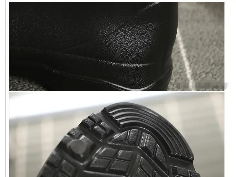 SIZE 14 Non-Slip Waterproof Ankle Boots Rubber Fashion Rain Bootie Shoes-BLACK by dealonline.co.nz